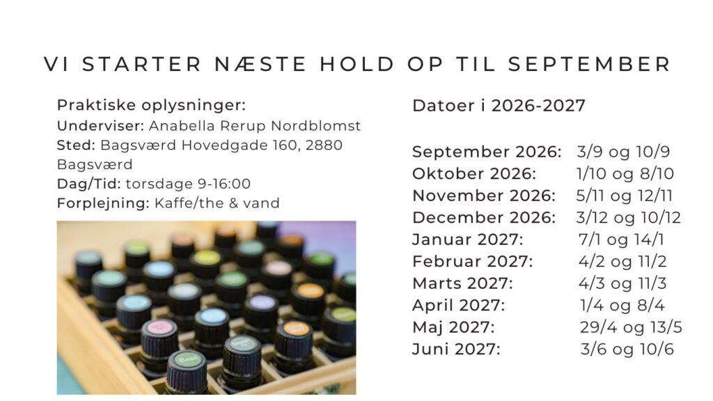 AromaAlkymist uddannelsen datoer 2026 2027