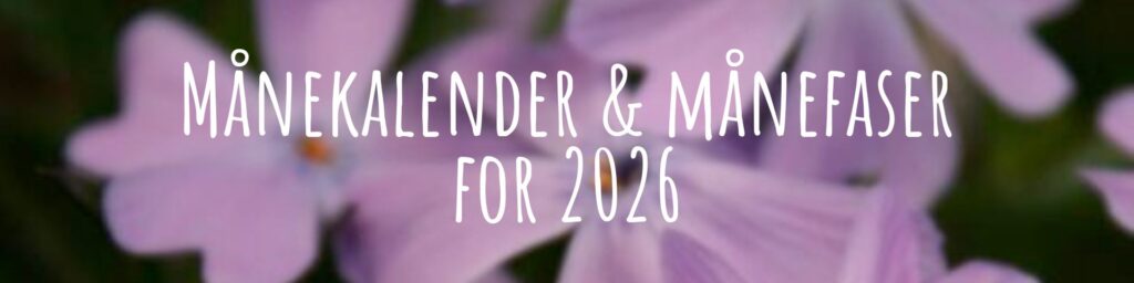 Månekalender og månefaser for 2026