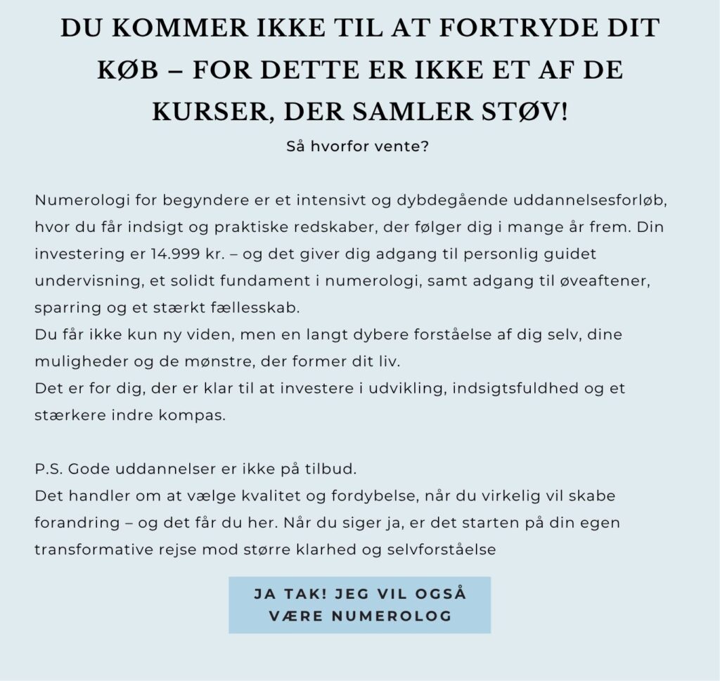 Du kommer ikke til at fortryde dit køb – for dette er ikke et af de kurser, der samler støv!